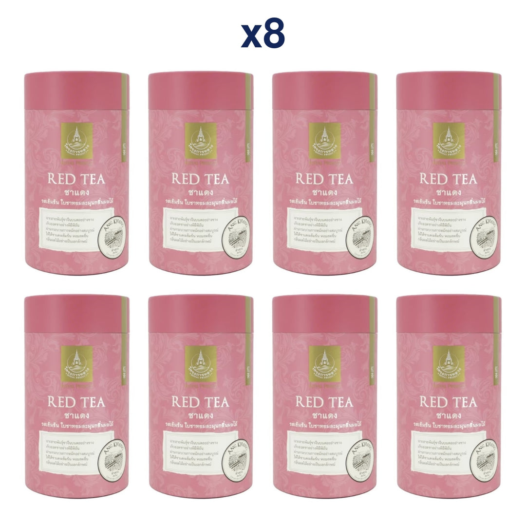 Royal Project Angkhang Red Tea 60 g — Loose Tea Tin — Pack of 8 — exact retail package quantity