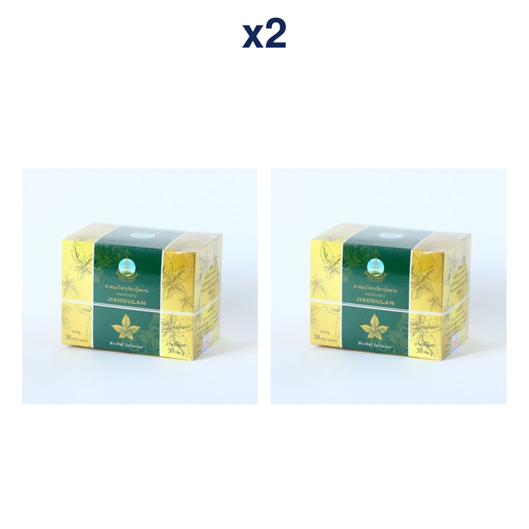 Royal Project Jiaogulan Amachazuru Herbal Tea 30 g — 30 Tea Bags × 1 g — Pack of 2 — exact retail package quantity