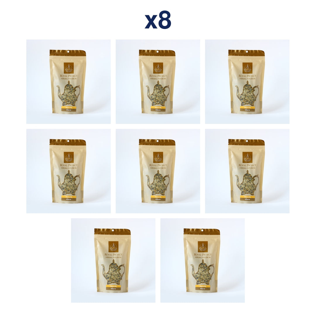 Royal Project Dried Camomile 50 g — Loose Flowers Pouch — Pack of 8 — exact retail package quantity