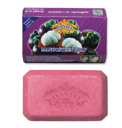Asantee Mangosteen Herbal Soap – Antioxidant, Anti-Acne & Skin Brightening – 6 Bars x 125g – Thai Natural Skincare