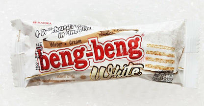 Beng Beng White Chocolate Wafer Bars – 24 Pieces (2 Packs x 12) | Crispy Caramel & Milk Cream Snack