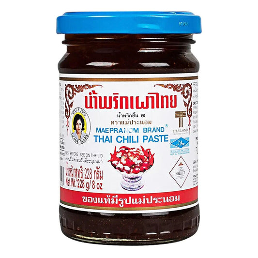 Mae Pranom Thai Chilli Paste – Authentic Thai Nam Prik Pao | 228g x 2 Jars