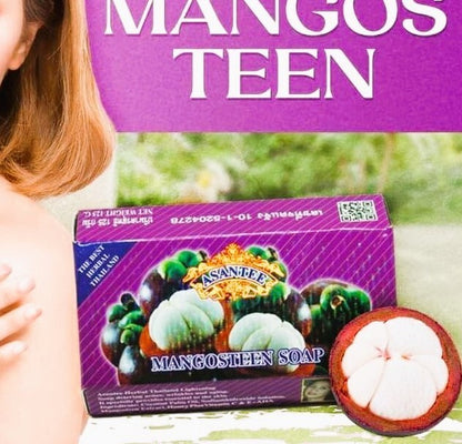 Asantee Mangosteen Herbal Soap – Antioxidant, Anti-Acne & Skin Brightening – 6 Bars x 125g – Thai Natural Skincare