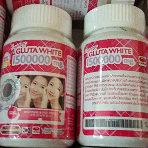 Supreme Gluta White 150000mg – Advanced Skin Whitening & Brightening Supplement – 30 capsules, 2boxs = 60 capsules