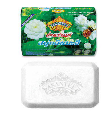 Asantee Jasmine & Honey Herbal Soap – Nourishing, Brightening & Aromatic Skincare – 6 Bars x 125g – Thai Natural Soap