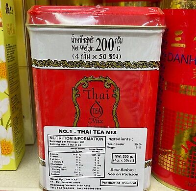 Chatramue Original Thai Tea – Red Label – Authentic Thai Milk Tea – 50 Teabags x 2 Boxes