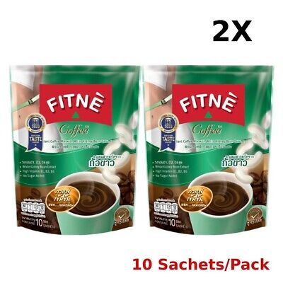 FITNE Coffee – Instant Coffee Mix with White Kidney Bean Extract for Carb Blocking & Weight control, 2 packs x 10 sachets = 20 sachets