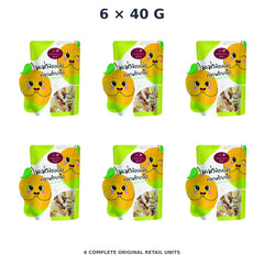 Sriwanna Gold Dried Mango with Chili & Salt – 6 × 40 g — exact quantity shown on white background