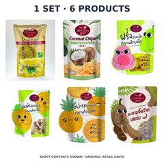 Sriwanna Gold Six-Flavour Thai Fruit Discovery – 1 Set · 6 Products — exact quantity shown on white background
