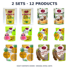 Sriwanna Gold Six-Flavour Thai Fruit Discovery – 2 Sets · 12 Products — exact quantity shown on white background