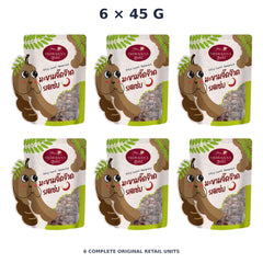 Sriwanna Gold Spicy Sweet Tamarind – 6 × 45 g — exact quantity shown on white background