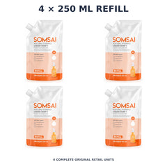 Somsai Natural Vitamins Liquid Soap+ Refill – 4 × 250 ml refill — exact quantity shown on white background