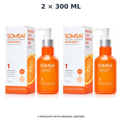 Somsai Natural Vitamins Liquid Soap+ – 2 × 300 ml — exact quantity shown on white background