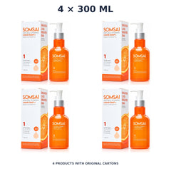 Somsai Natural Vitamins Liquid Soap+ – 4 × 300 ml — exact quantity shown on white background