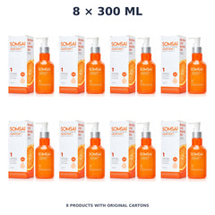 Somsai Natural Vitamins Liquid Soap+ – 8 × 300 ml — exact quantity shown on white background