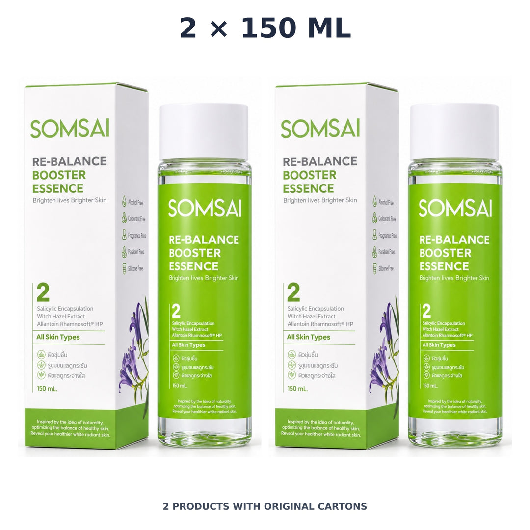 Somsai Re-Balance Booster Essence – 2 × 150 ml — exact quantity shown on white background