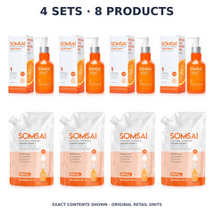 Somsai Cleanse & Refill Duo – 4 Sets · 8 Products — exact quantity shown on white background