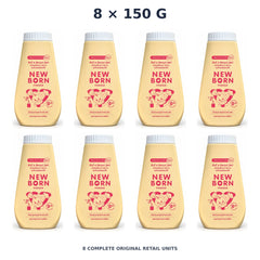 Srichand Baby Newborn Powder – 8 × 150 g — exact quantity shown on white background