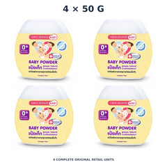 Srichand Baby Baby Powder – 4 × 50 g — exact quantity shown on white background