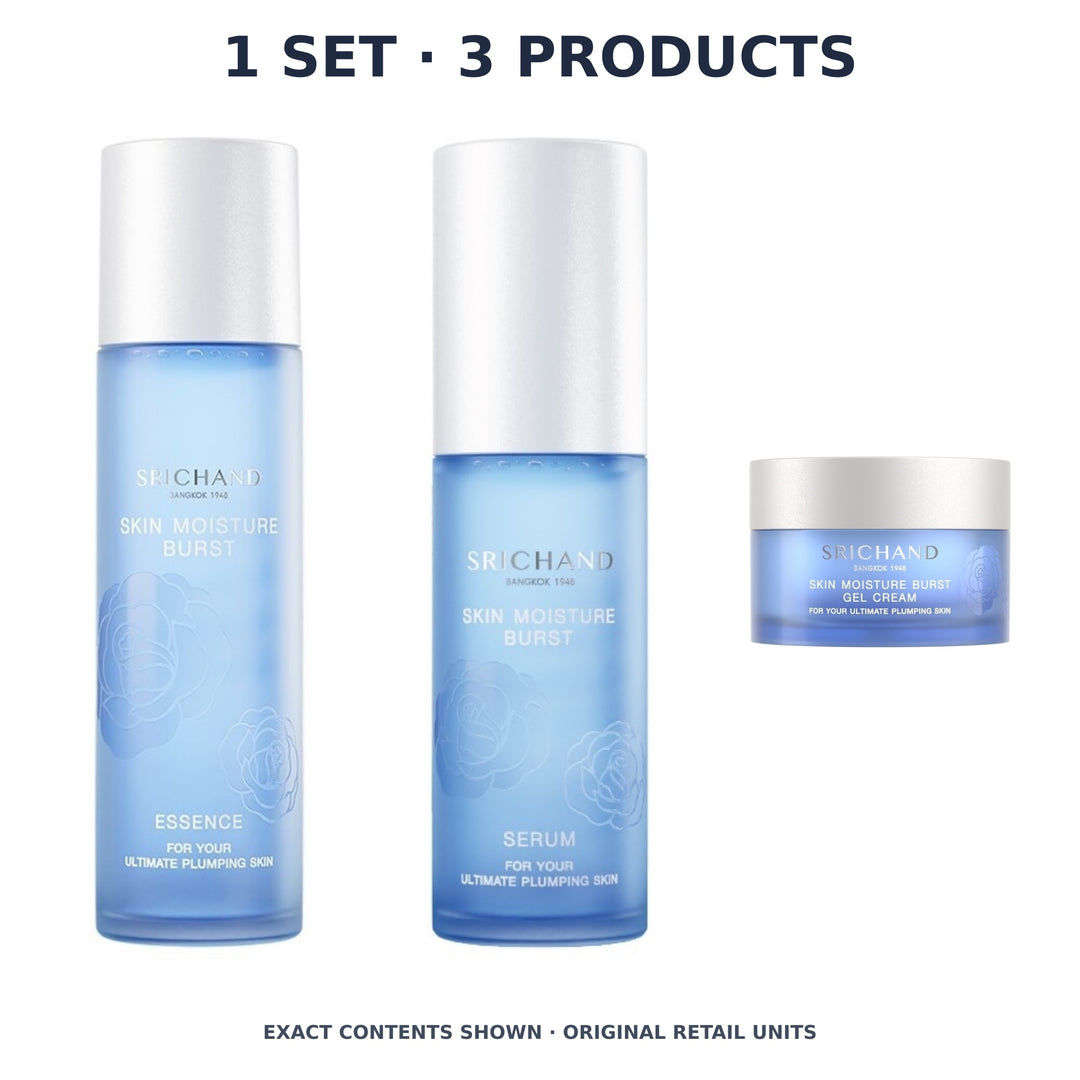 Srichand Skin Moisture Burst Routine – 1 Set · 3 Products — exact quantity shown on white background