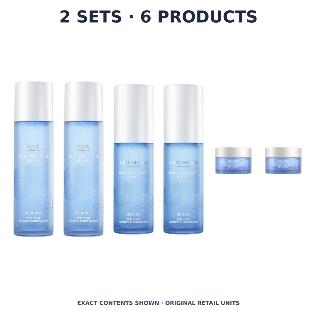 Srichand Skin Moisture Burst Routine – 2 Sets · 6 Products — exact quantity shown on white background
