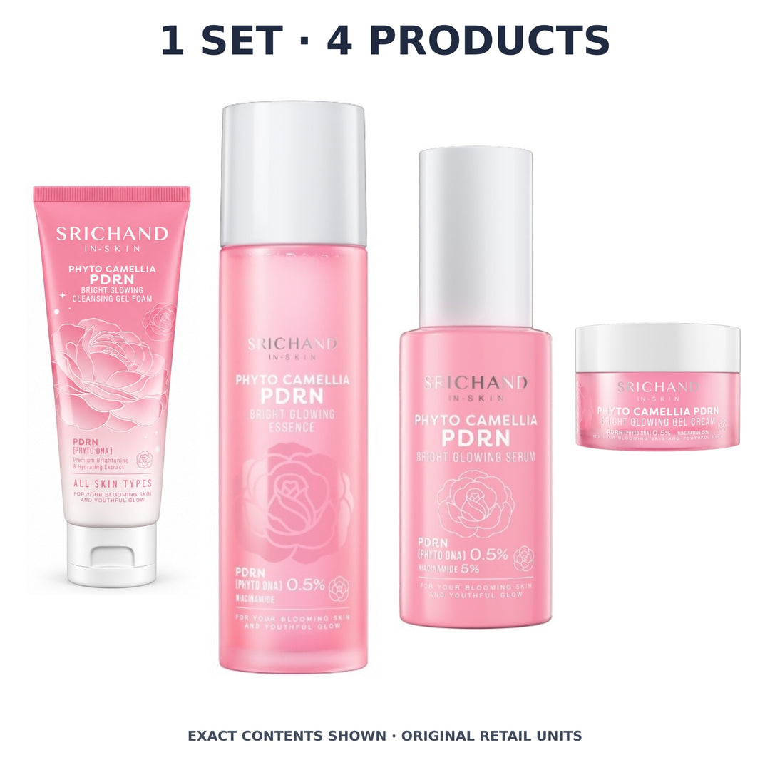 Srichand Phyto Camellia PDRN Four-Step Routine – 1 Set · 4 Products — exact quantity shown on white background