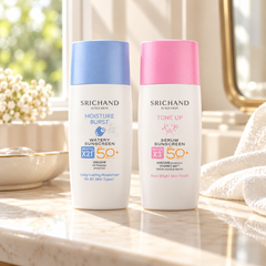 Srichand Sunlution Moisture & Tone Up Duo complete set — lifestyle view 2, serving or routine illustration