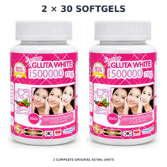 Supreme Gluta White – 2 × 30 softgels — exact quantity shown on white background