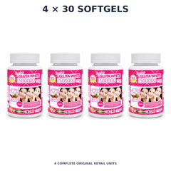 Supreme Gluta White – 4 × 30 softgels — exact quantity shown on white background