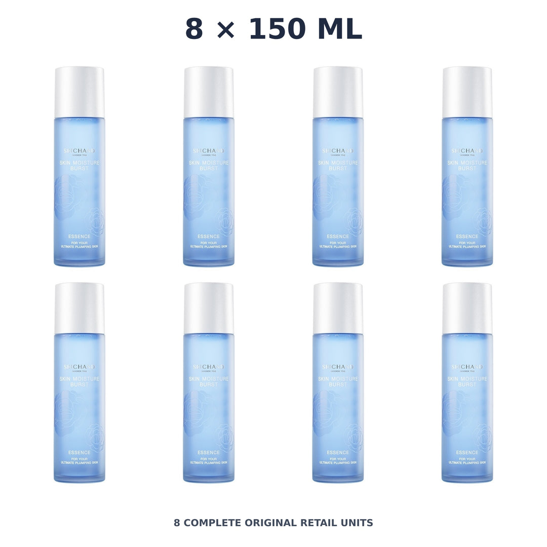 Srichand Skin Moisture Burst Essence 150ml – 8 × 150 ml — exact quantity shown on white background