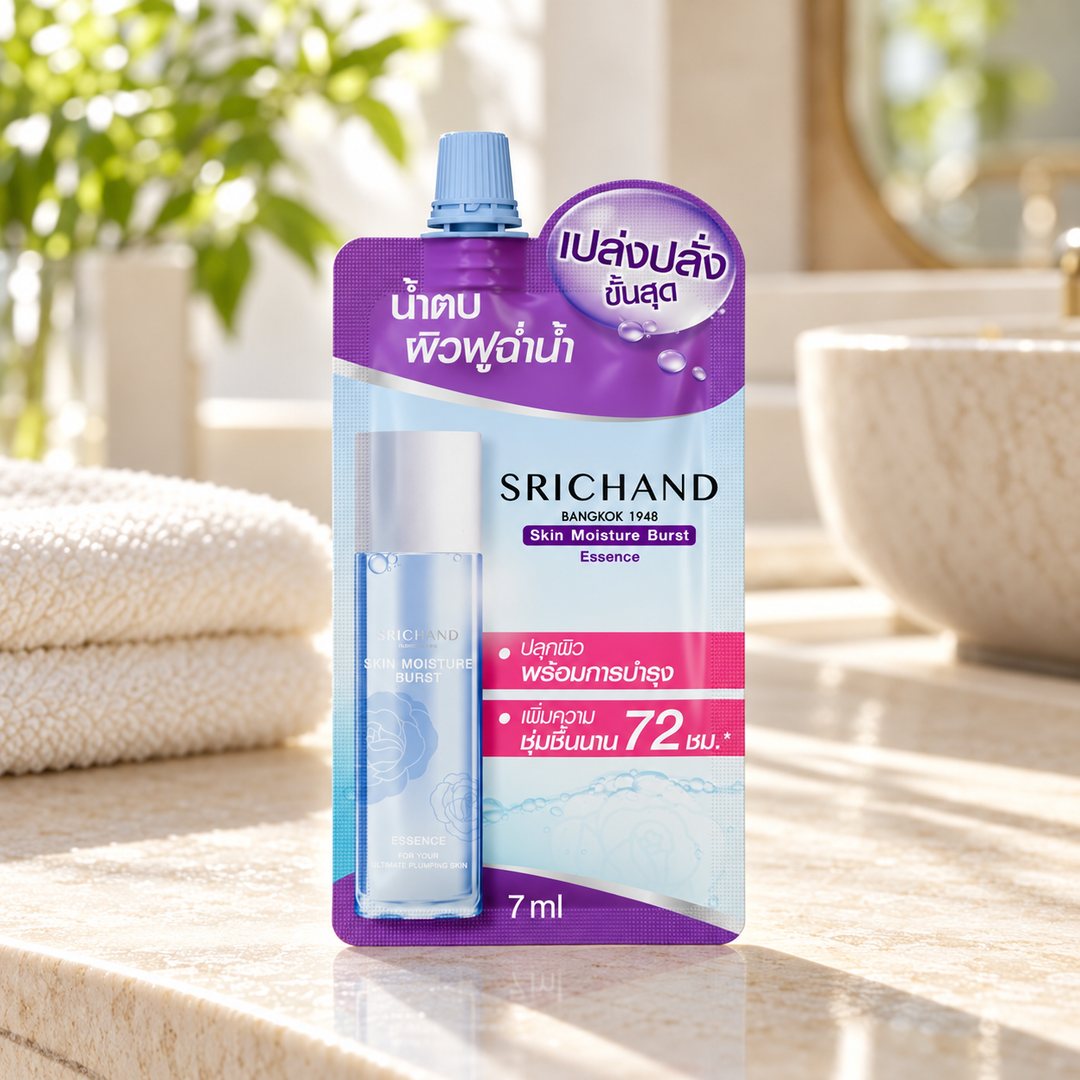 Srichand Skin Moisture Burst Essence 7ml 7 ml — lifestyle view 1, serving or routine illustration