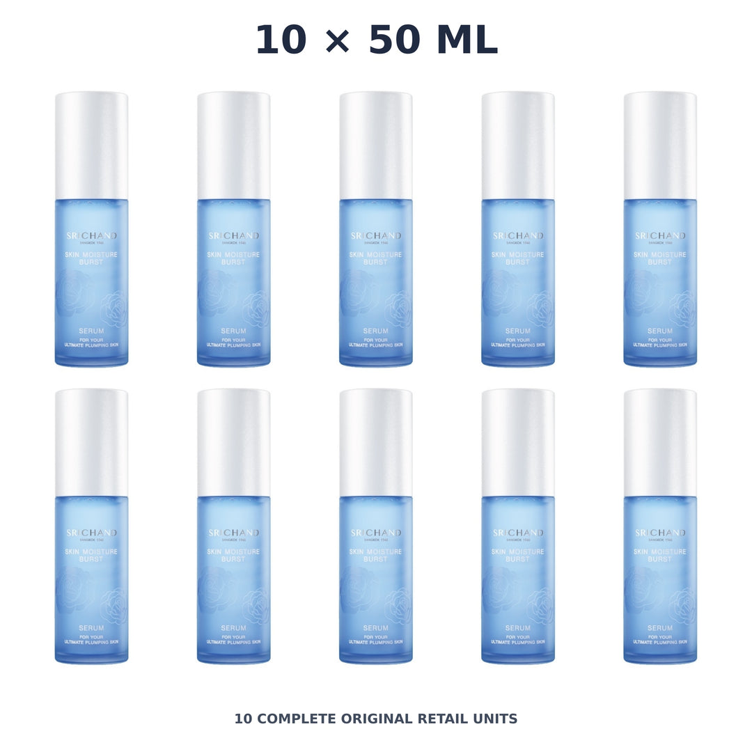 Srichand Skin Moisture Burst Serum 50ml – 10 × 50 ml — exact quantity shown on white background