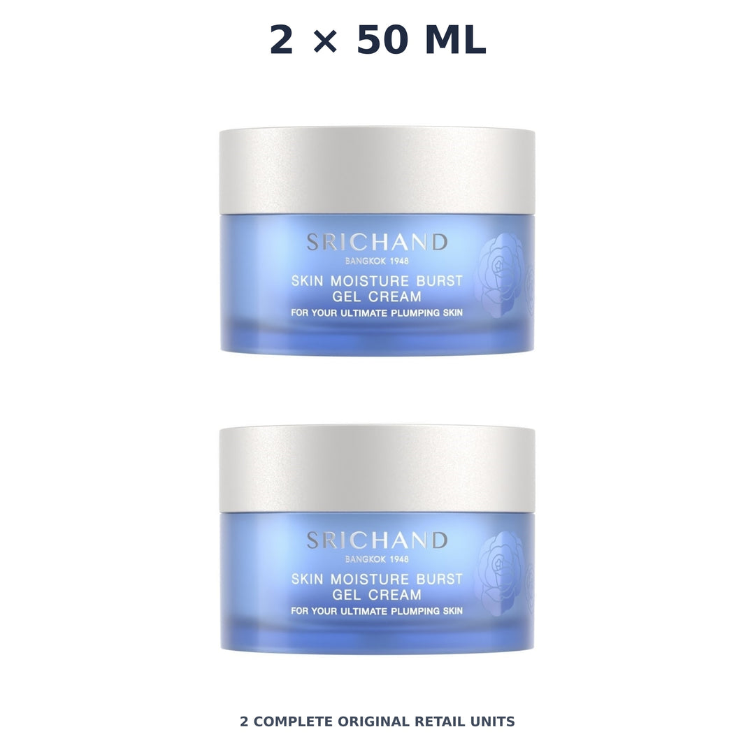 Srichand Skin Moisture Burst Gel Cream 50ml – 2 × 50 ml — exact quantity shown on white background