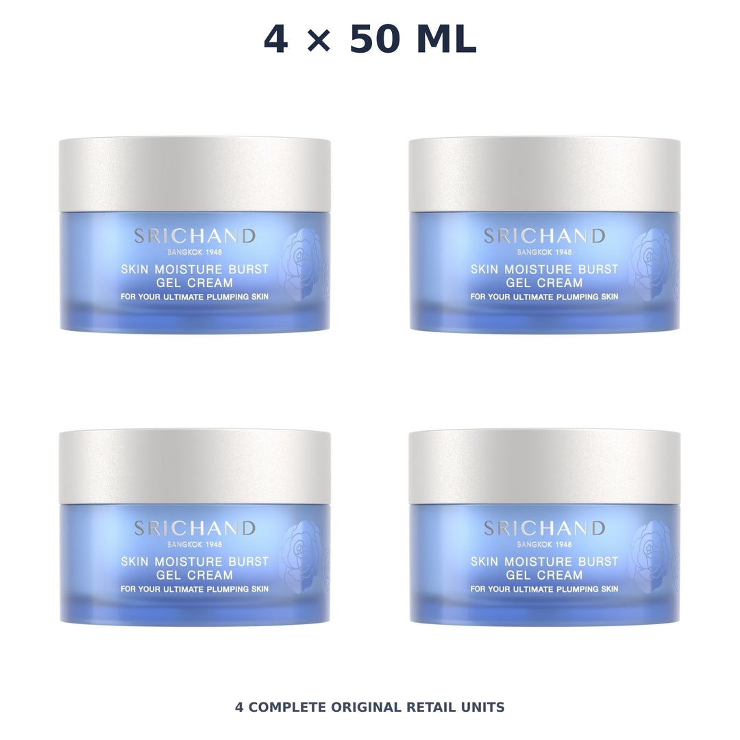 Srichand Skin Moisture Burst Gel Cream 50ml – 4 × 50 ml — exact quantity shown on white background