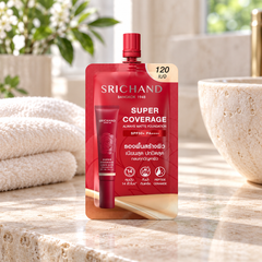 Srichand Super Coverage Foundation SPF50 PA++++ 6ml. 120 Beige 6 ml — lifestyle view 1, serving or routine illustration