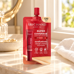 Srichand Super Coverage Foundation SPF50 PA++++ 6ml. 120 Beige 6 ml — lifestyle view 2, serving or routine illustration