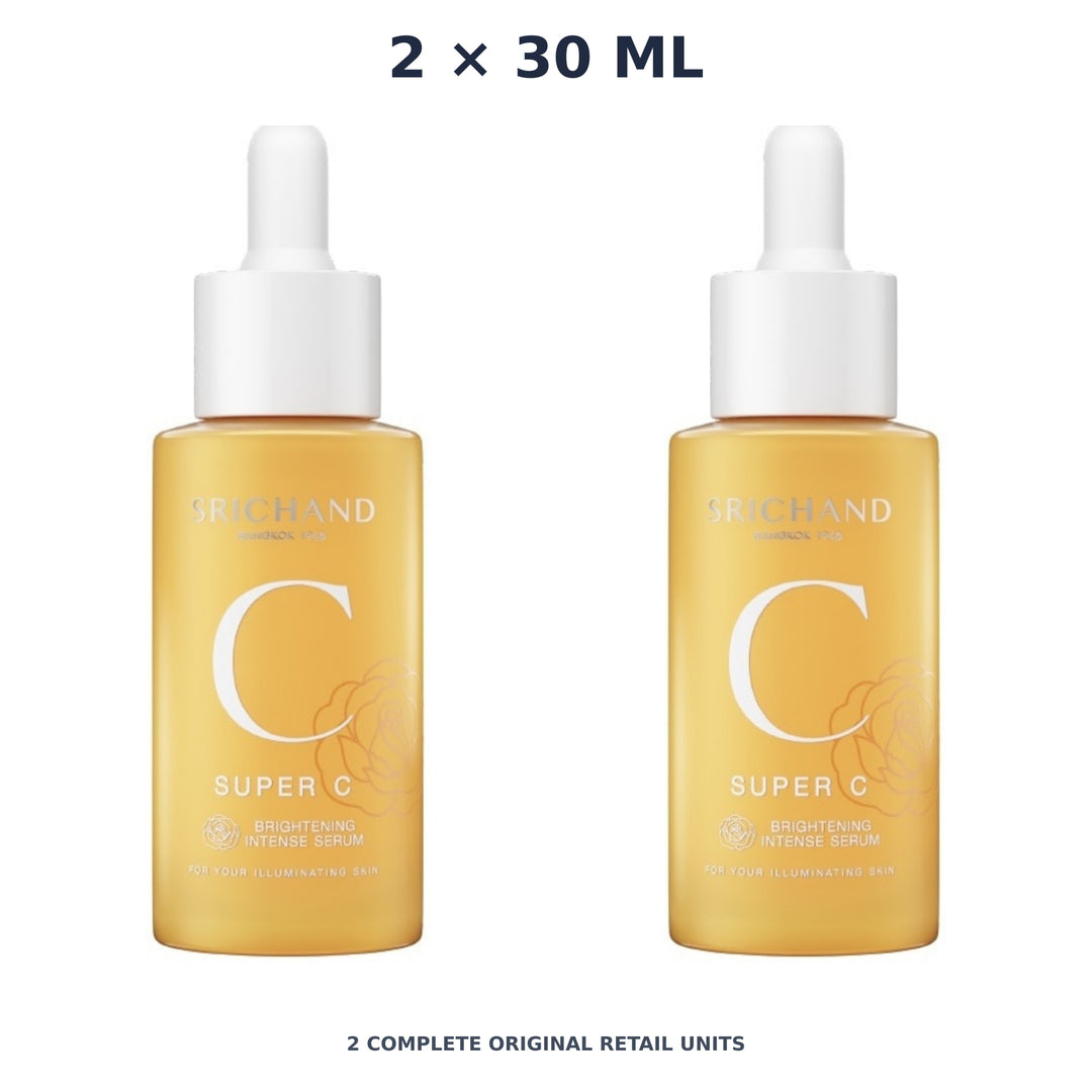 Srichand Super C Brightening Intense Serum 30ml – 2 × 30 ml — exact quantity shown on white background