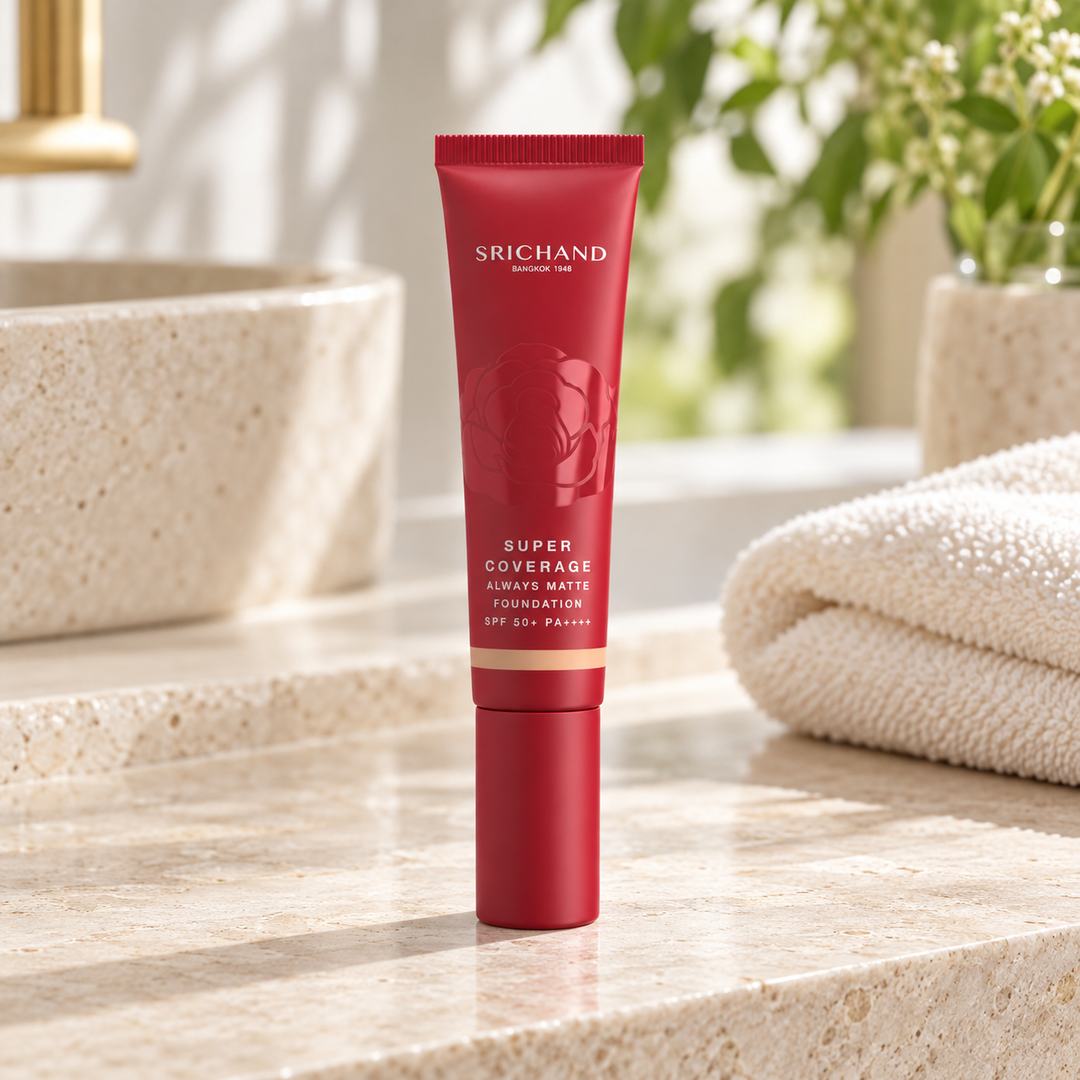 Srichand Super Coverage Always Matte Foundation SPF50+ PA++++ 30ml. 130 Natural 30 ml — lifestyle view 1, serving or routine illustration