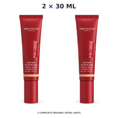 Srichand Super Coverage Always Matte Foundation SPF50+ PA++++ 30ml. 130 Natural – 2 × 30 ml — exact quantity shown on white background