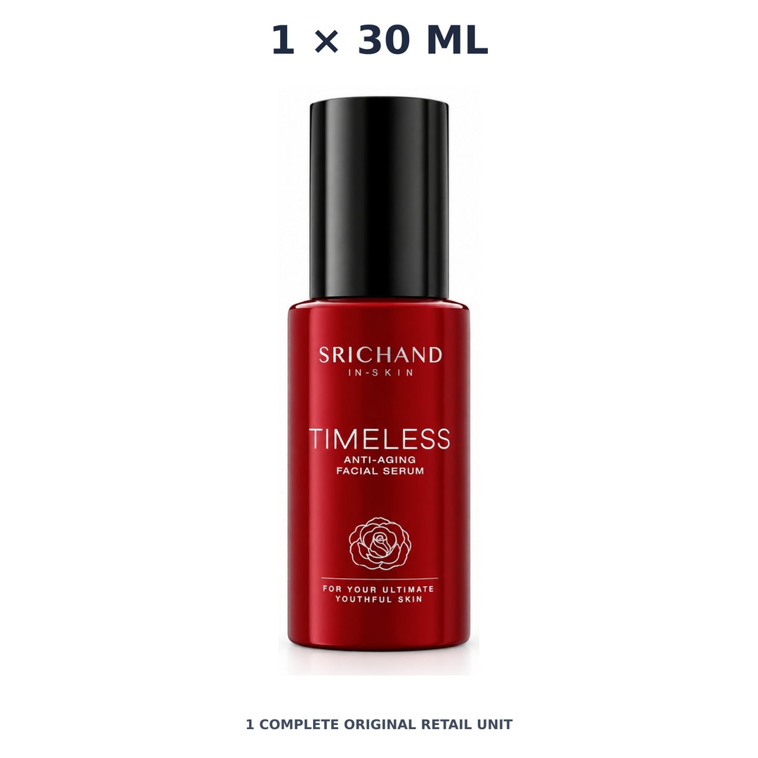 Srichand Timeless Anti-Aging Facial Serum 30ml – 1 × 30 ml — exact quantity shown on white background