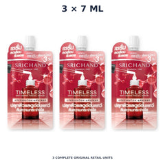 Srichand Timeless Anti-Aging Facial Serum 7ml – 3 × 7 ml — exact quantity shown on white background