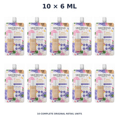 Srichand Skin Booster Flawless Foundation SPF50+ PA++++ 6ml. Y20 Beige – 10 × 6 ml — exact quantity shown on white background