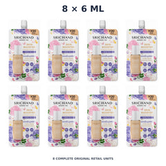 Srichand Skin Booster Flawless Foundation SPF50+ PA++++ 6ml. Y20 Beige – 8 × 6 ml — exact quantity shown on white background