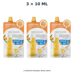 Srichand Super C Brightening Essence 10ml – 3 × 10 ml — exact quantity shown on white background