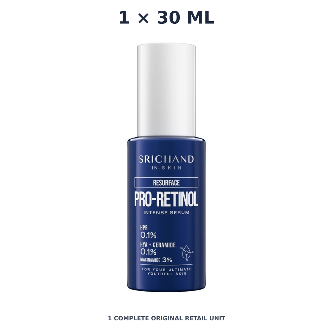 Srichand Resurface Pro Retinol Intense Serum 30ml – 1 × 30 ml — exact quantity shown on white background