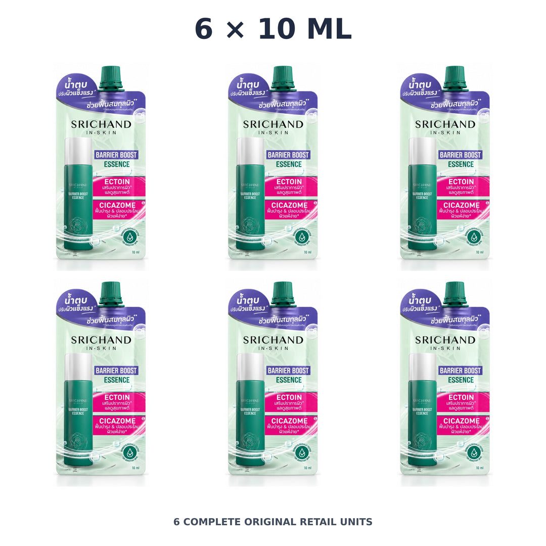 Srichand Barrier Boost Essence 10ml – 6 × 10 ml — exact quantity shown on white background