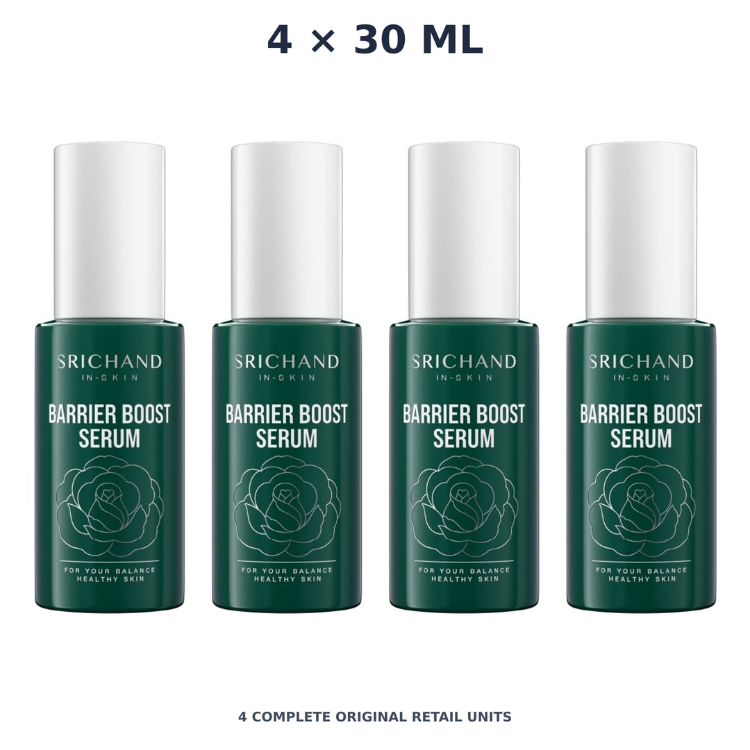 Srichand Barrier Boost Serum 30ml – 4 × 30 ml — exact quantity shown on white background