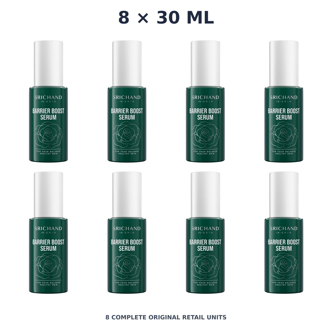 Srichand Barrier Boost Serum 30ml – 8 × 30 ml — exact quantity shown on white background
