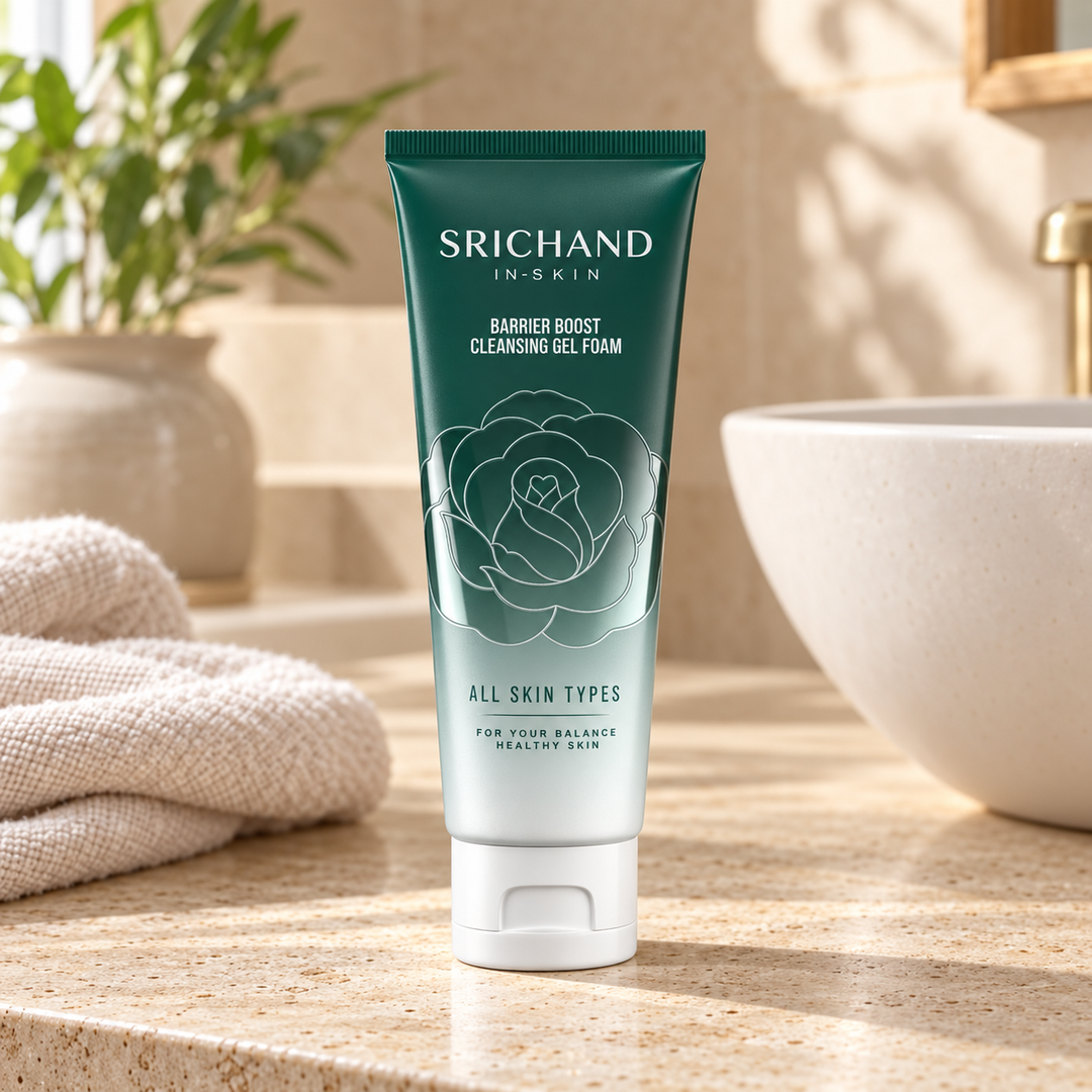 Srichand Barrier Boost Cleansing Gel Foam 100ml 100 ml — lifestyle view 1, serving or routine illustration
