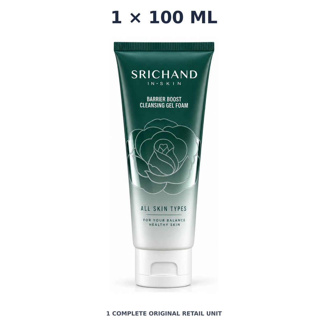 Srichand Barrier Boost Cleansing Gel Foam 100ml – 1 × 100 ml — exact quantity shown on white background